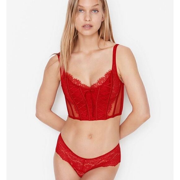 NWT Victoria’s Secret Unlined Lace-Up Corset Top size small - Picture 3 of 4